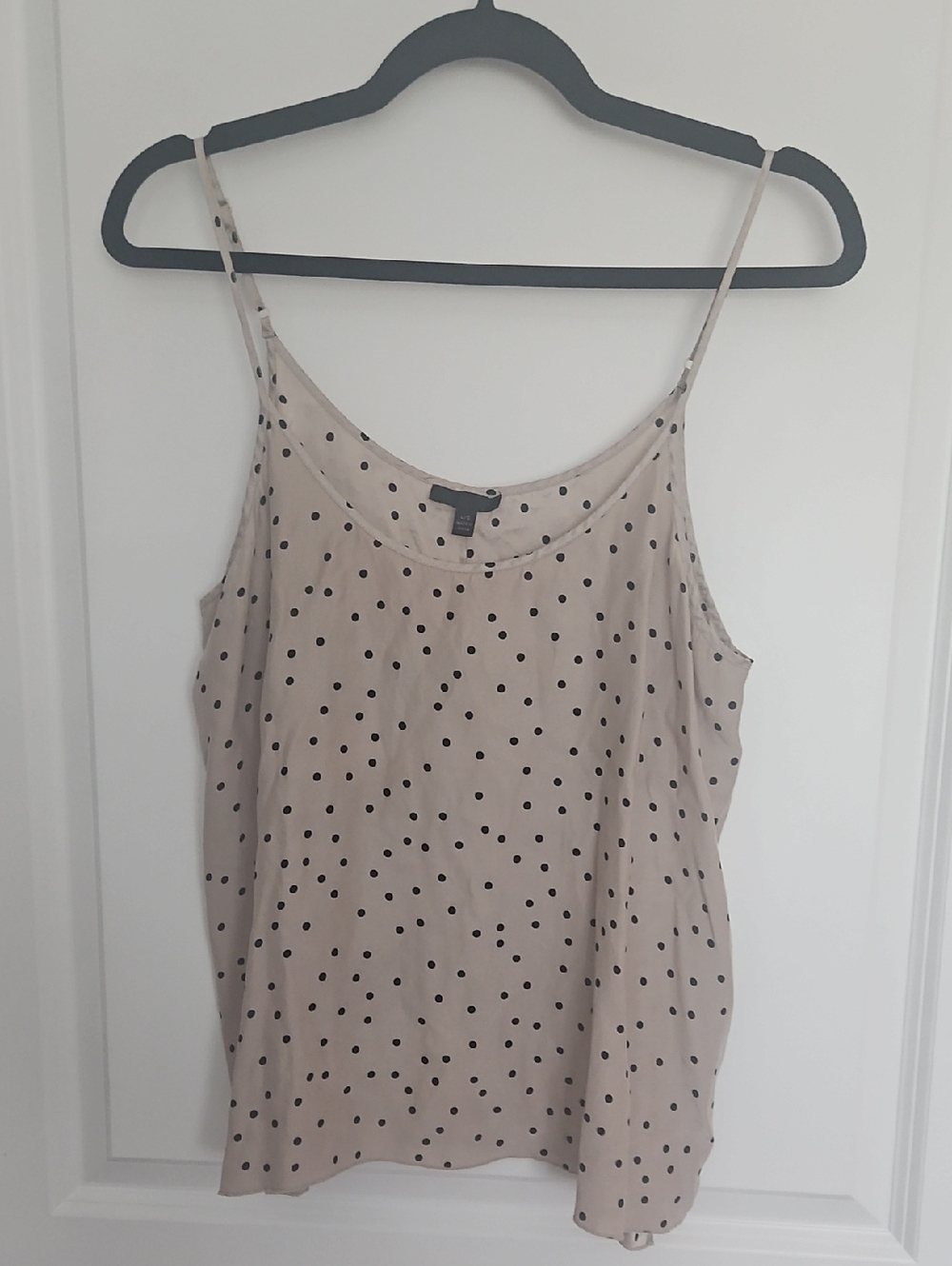 Light Beige Polka Dot Cami Tank Top - Women